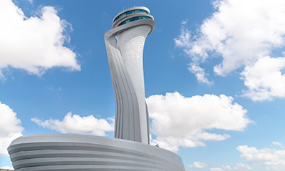 Aéroport d'Istanbul - vue de la tour de contrôle
